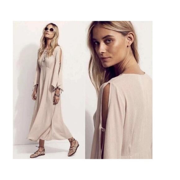 New Free People Prettiest Thing Midi Dress FREE-EST $128 SMALL Dusty Rose - Picture 2 of 5